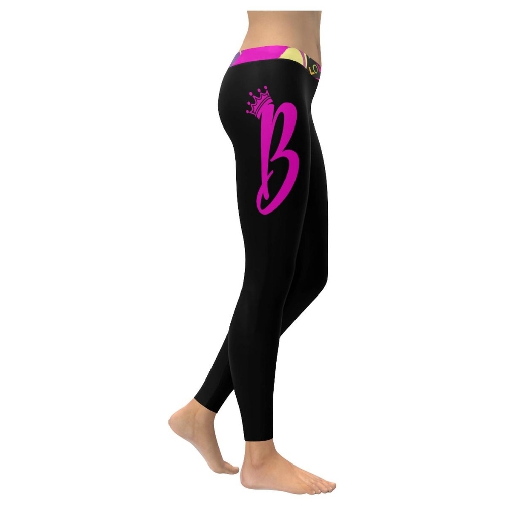 Queen Bless Inspired Theme Low Rise Leggings (Invi